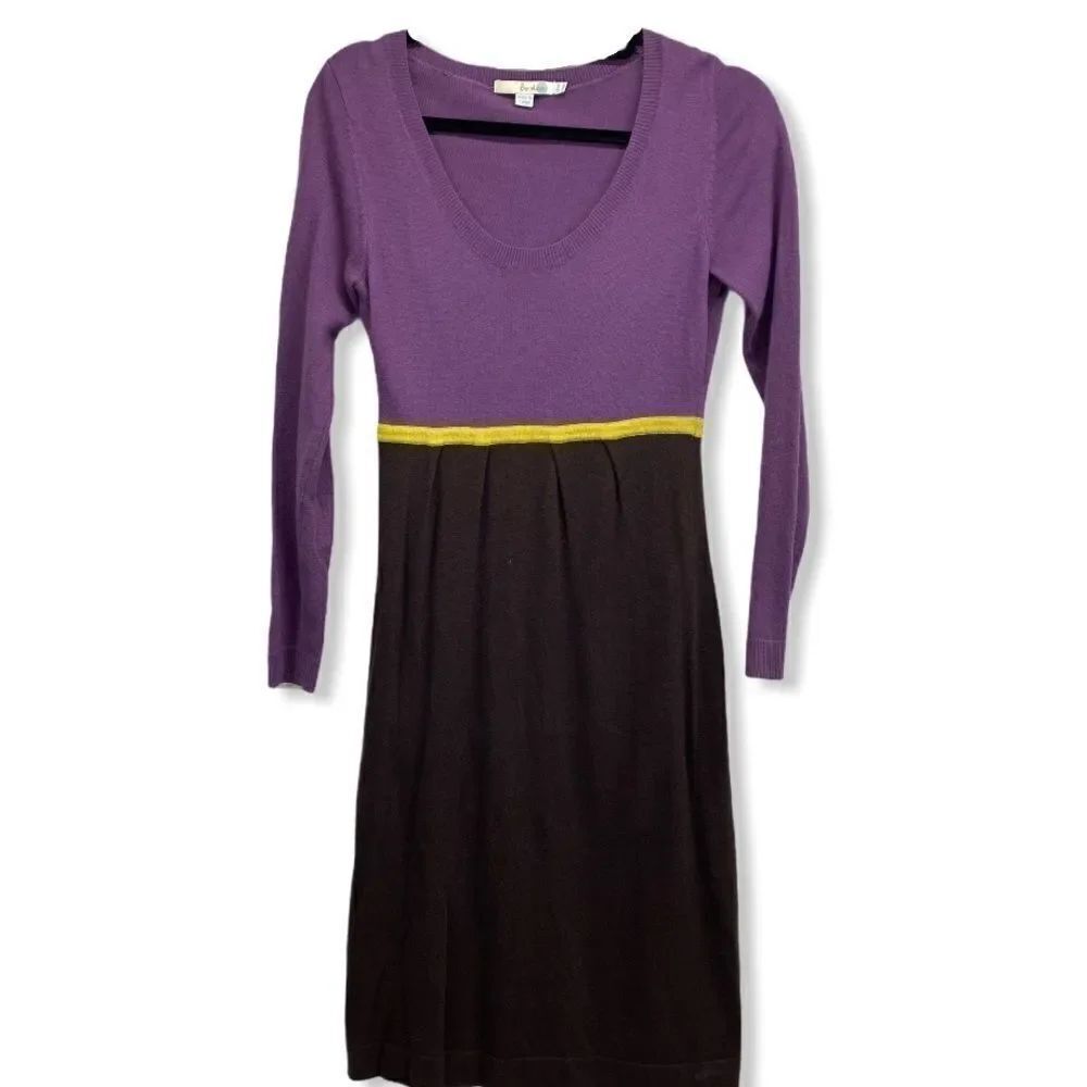 Boden Super Soft Sweater Dress Size 4R Purple